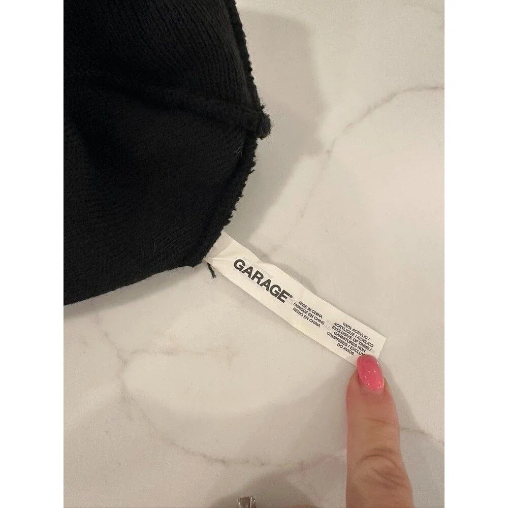 Garage Black and Gray Knit Beanie Duo